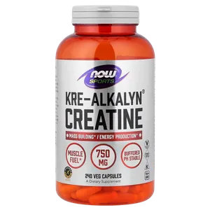NOW Foods Sports Kre-Alkalyn Creatine, 240 Veg Capsules (0.75 g per Capsule)