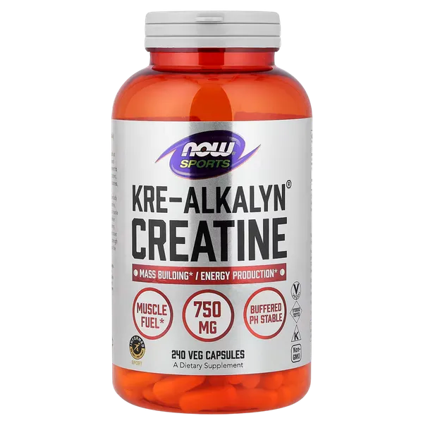 NOW Foods Sports Kre-Alkalyn Creatine, 240 Veg Capsules (0.75 g per Capsule)