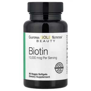 California Gold Nutrition Biotin 10000 mcg - 90 Veggie Softgels