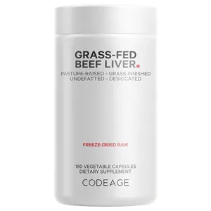 Codeage Grass-Fed Beef Liver 500 mg - 180 Vegetable Capsules