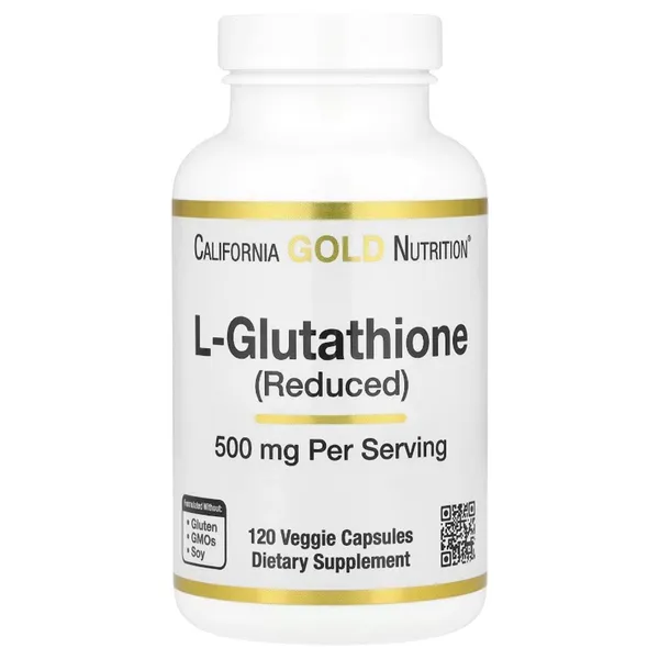 California Gold Nutrition L-Glutathione Reduced 500 mg - 120 Veggie Caps