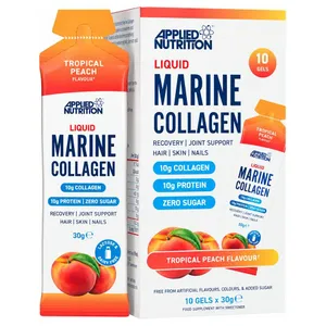 Applied Nutrition, Liquid Marine Collagen, Tropical Peach, 10 Sachets (30 g Each)