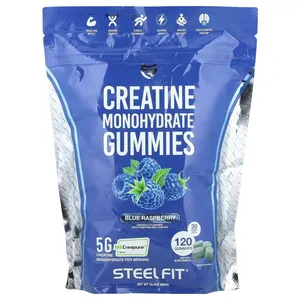 SteelFit Creatine Monohydrate Creapure Gummies - 120 Gummies - blue raspberry