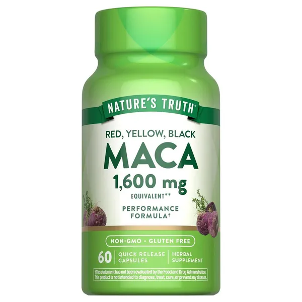 Nature-s Truth Red, Yellow & Black Maca 1600 mg - 60 Quick Release Capsules