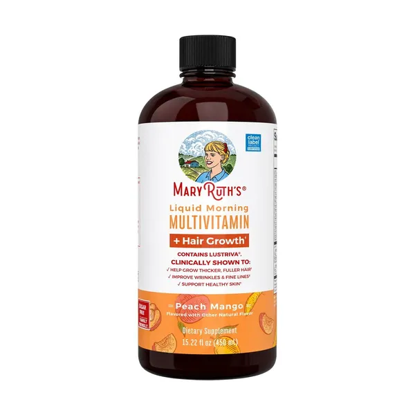 MaryRuth's, Liquid Morning Multivitamin + Hair Growth, Dragon Fruit Melon, 15.22 fl oz (450 ml)
