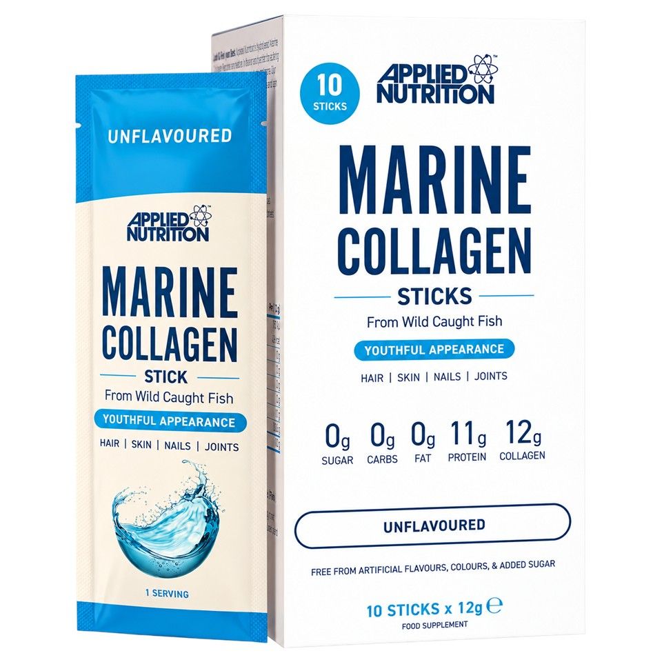 Applied Nutrition, Marine Collagen Stick, Cherry & Apple, 10 Sachets (12 g Each)