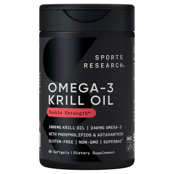 Sports Research Omega-3 Krill Oil 1000 mg - 60 Softgels