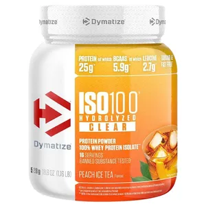 Dymatize ISO100 Hydrolyzed Clear Whey - 16 Servings - peach ice tea