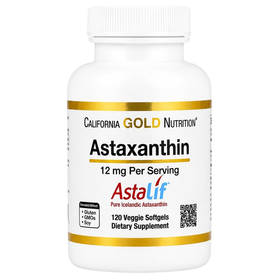 California Gold Nutrition, Astaxanthin, Astalif Pure Icelandic, 12 mg, 120 Veggie Softgels