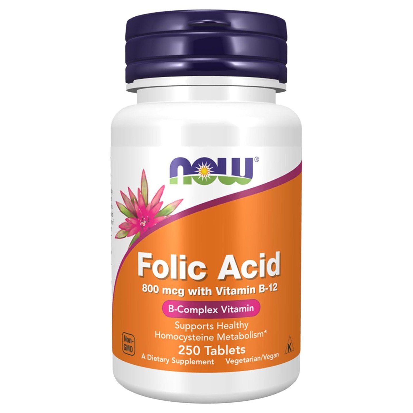 NOW Foods Folic Acid 800 mcg - 250 Tablets