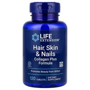 Life Extension, Hair, Skin & Nails, Collagen Plus Formula, 120 Tablets