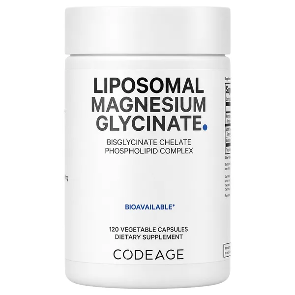 Codeage, Liposomal Magnesium Glycinate, 120 Vegetable Capsules