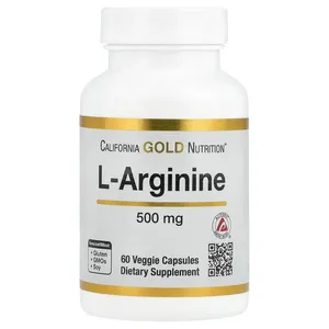 California Gold Nutrition L-Arginine 500 mg - 60 Veggie Capsules