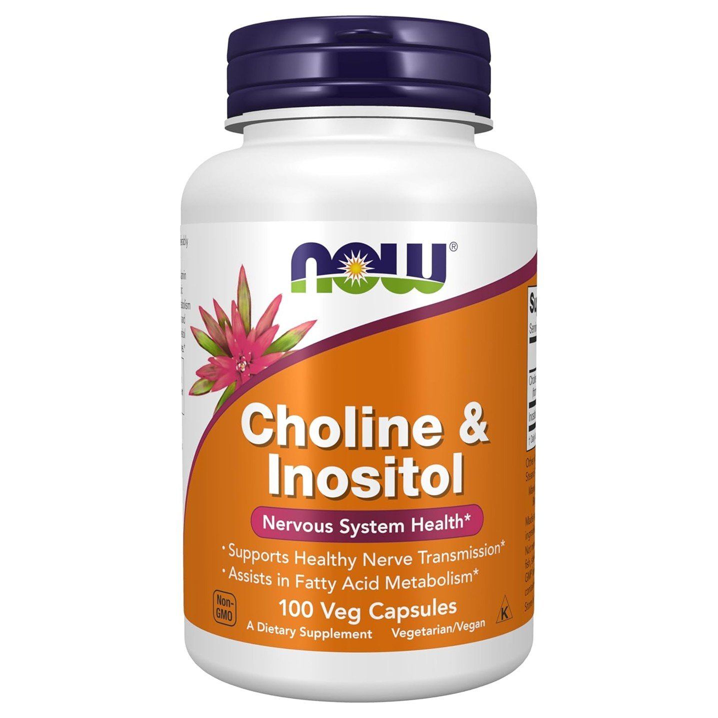 NOW Foods Choline &amp; Inositol - 100 Veg Capsules
