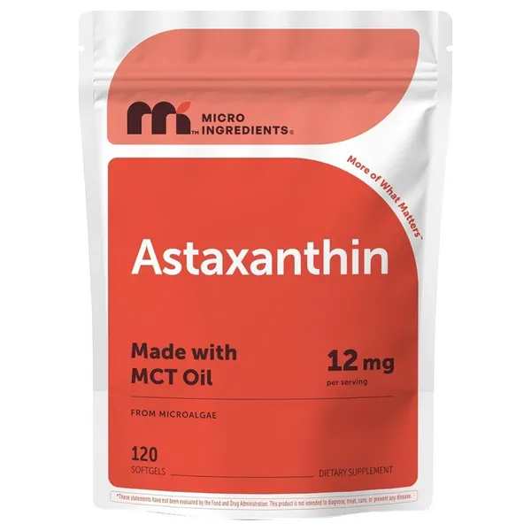 Micro Ingredients, Astaxanthin , 12 mg, 120 Softgels