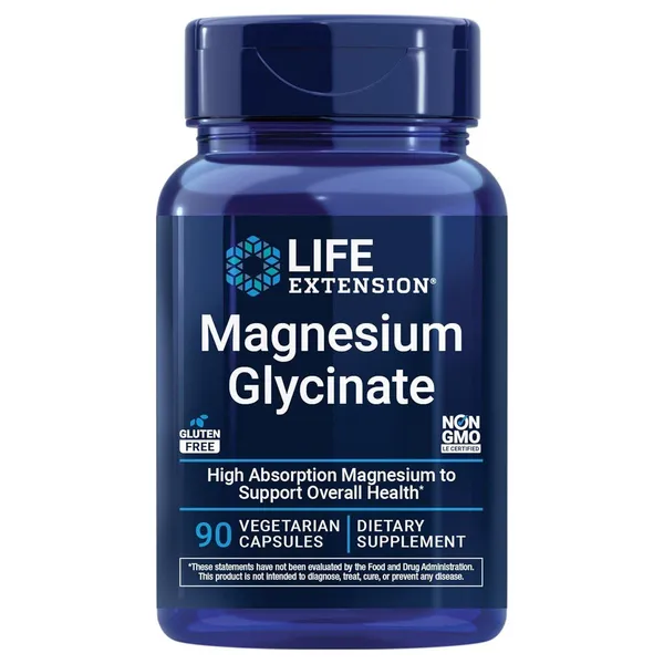 Life Extension Magnesium Glycinate 105 mg - 90 Vegetarian Capsules