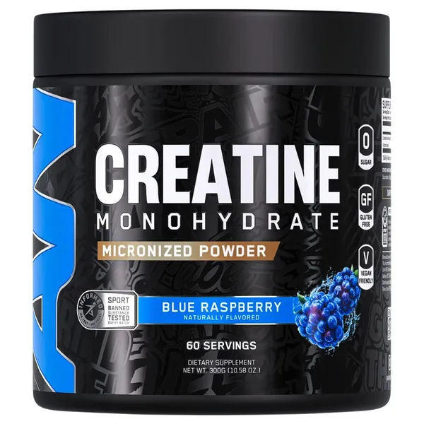 ABE Creatine Monohydrate Micronized Powder Blue Raspberry, 10.58 oz (300 g)