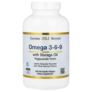 California Gold Nutrition Omega 3-6-9 Lemon - 180 Softgels