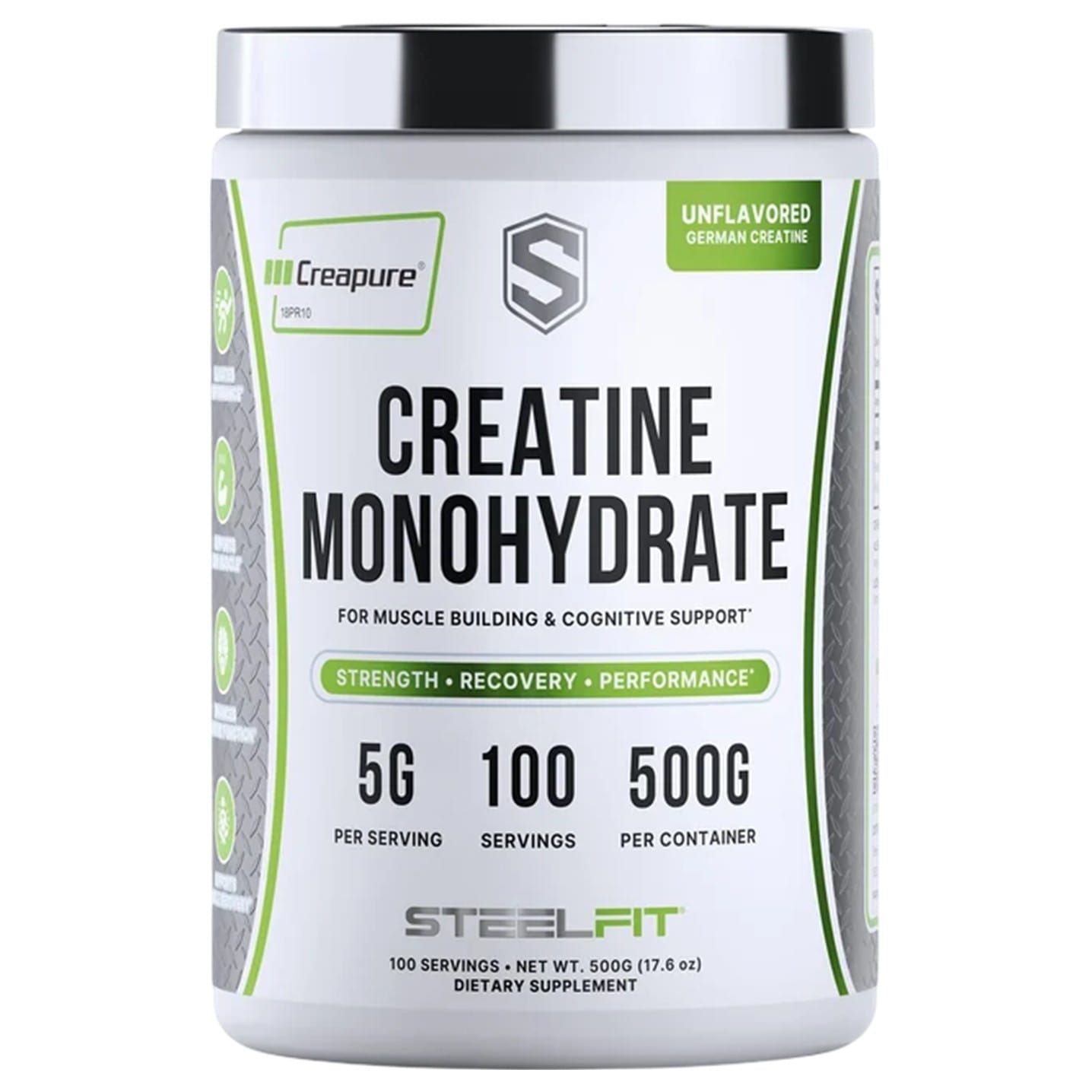 SteelFit Creatine Monohydrate Unflavored, 17.6 oz (500 g)