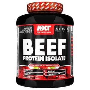NXT Nutrition Beef Protein Isolate - 4 lbs - strawberry lime