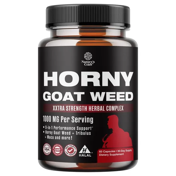 Nature-s Craft Horny Goat Weed Xxtra Strength Herbal Complex - 60 Capsules