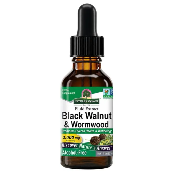 Nature's Answer, Black Walnut & Wormwood, Fluid Extract, Alcohol-Free, 1 fl oz (30 ml)
