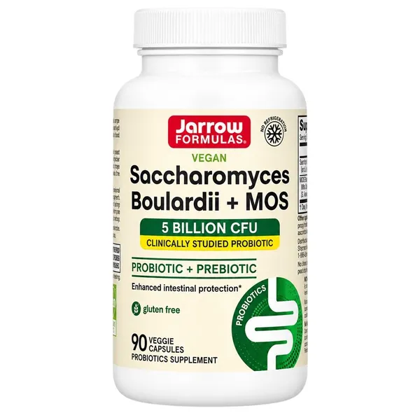 Jarrow Formulas, Vegan Saccharomyces Boulardii + MOS, 90 Veggie Capsules