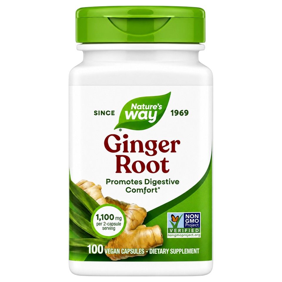 Nature's Way, Ginger Root, 100 Vegan Capsules (550 mg per Capsule)