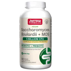 Jarrow Formulas, Vegan Saccharomyces Boulardii + MOS, 90 Veggie Capsules