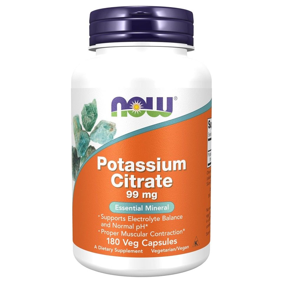 NOW Foods, Potassium Citrate, 99 mg, 180 Veg Capsules