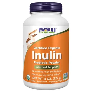 NOW Foods, Certified Organic Inulin, Prebiotic Pure Powder, 8 oz (227 g)