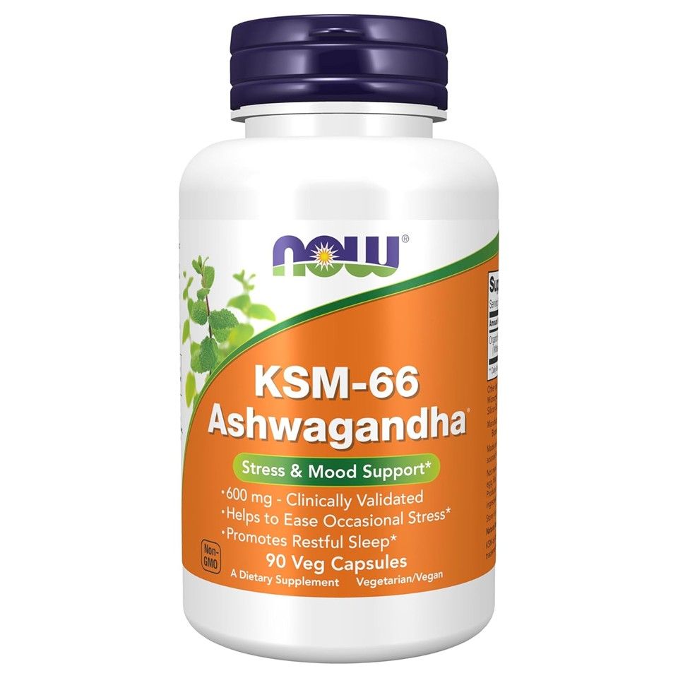 NOW Foods, KSM-66 Ashwagandha, 600 mg, 90 Veg Capsules