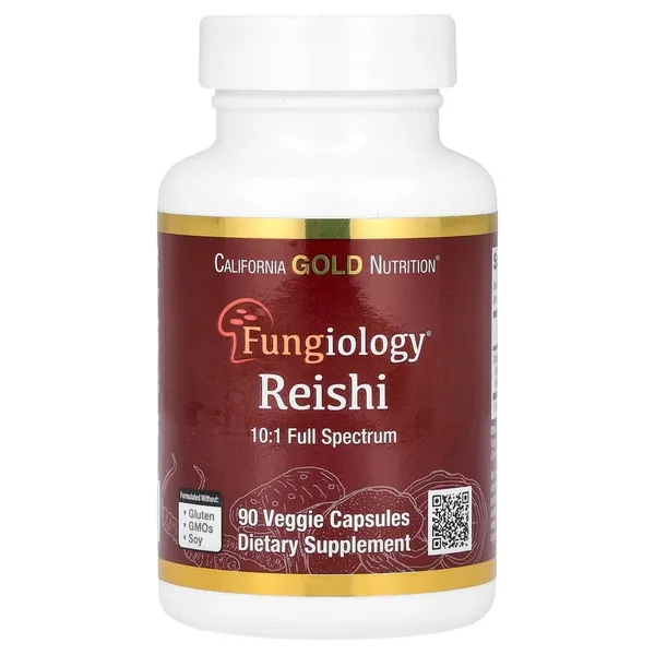 California Gold Nutrition, Reishi, 90 Veggie Capsules (600 mg Per Veggie Capsule)