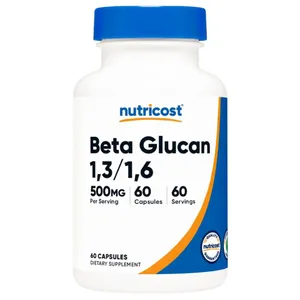 Nutricost, Beta Glucan 1,3/1,6, 500 mg, 60 Capsules