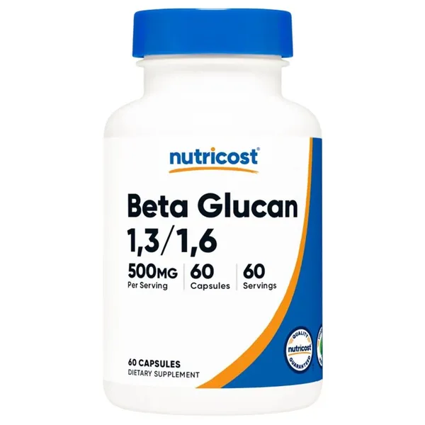 Nutricost, Beta Glucan 1,3/1,6, 500 mg, 60 Capsules