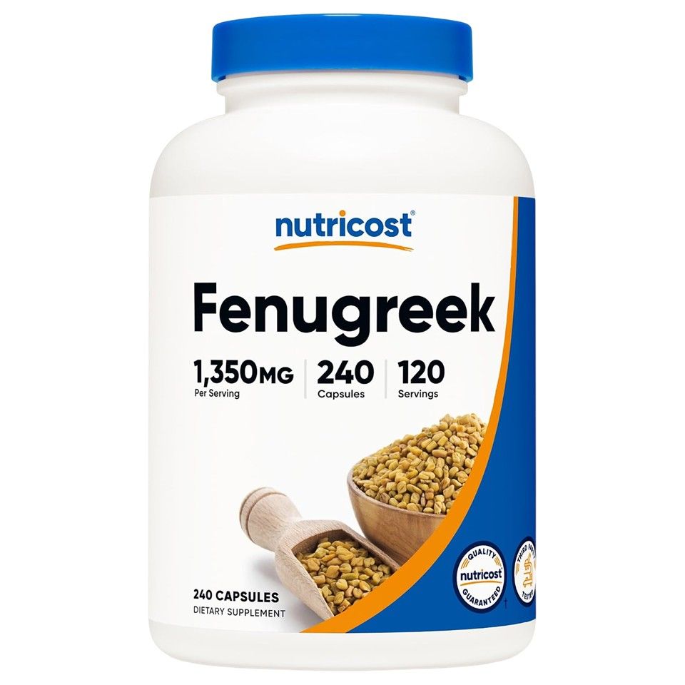 Nutricost, Fenugreek, 240 Capsules (675 mg per Capsule)