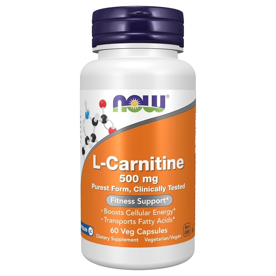 NOW Foods, L-Carnitine, 500 mg, 60 Veg Capsules