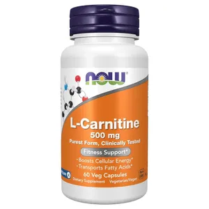 NOW Foods, L-Carnitine, 500 mg, 60 Veg Capsules