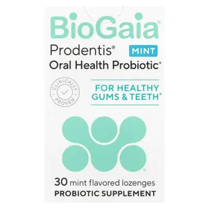 BioGaia, Prodentis Oral Health Probiotic, For Healthy Gums & Teeth, Mint, 30 Probiotic Lozenges