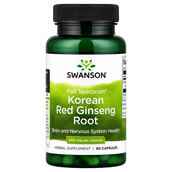 Swanson Vitamins, Full Spectrum Korean Red Ginseng Root, 400 mg, 90 Capsules
