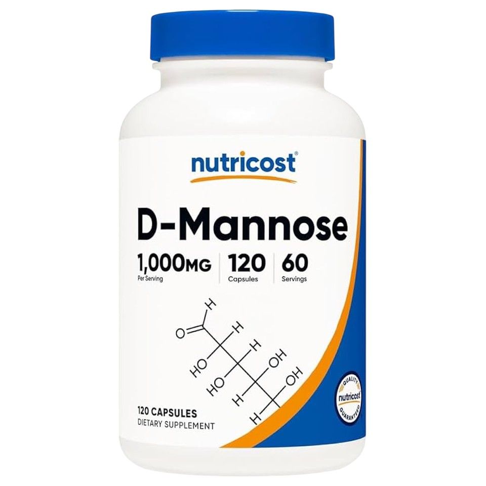 Nutricost, D-Mannose, 120 Capsules (500 mg per Capsule)
