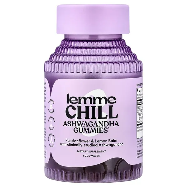 Lemme, Chill, Ashwagandha Gummies, Mixed Berry, 60 Gummies