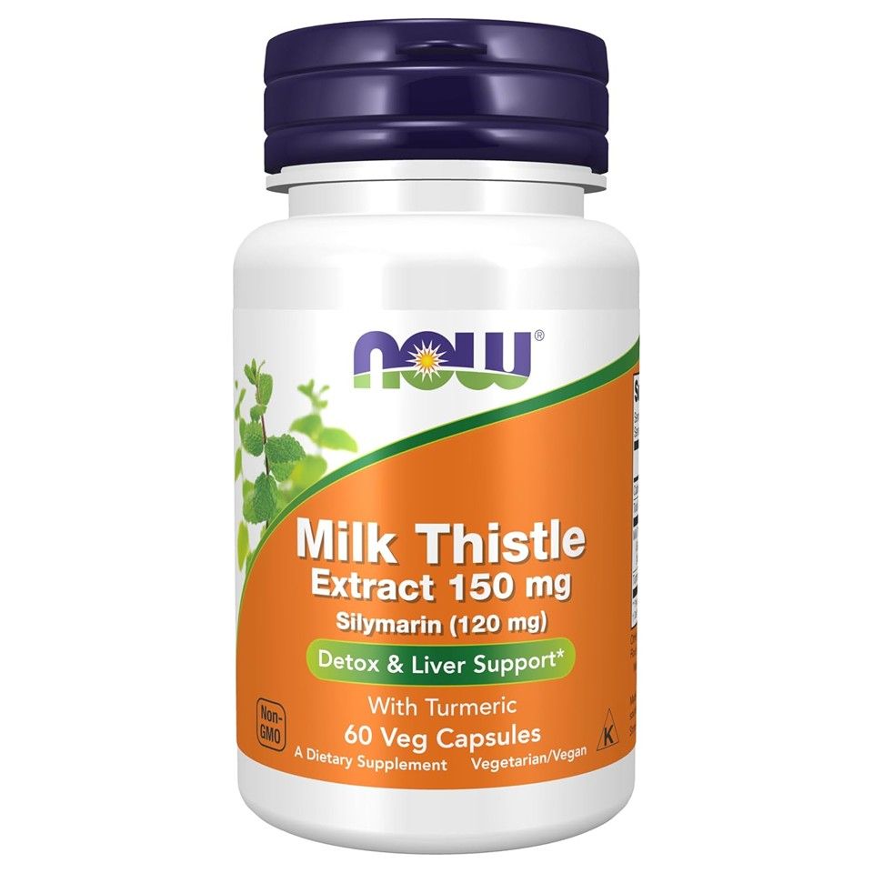NOW Foods, Milk Thistle Extract with Turmeric, 60 Veg Capsules