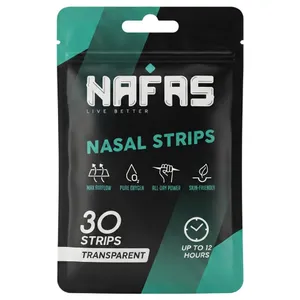 Nafas, Nasal Strips, Black, 30 Strips (1 Pack)