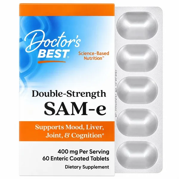 Doctor's Best, SAM-e, 400 mg, 60 Enteric Coated Tablets