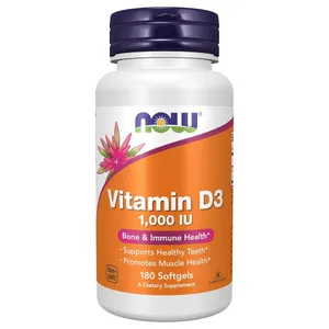NOW Foods, Vitamin D-3, High Potency, 1,000 IU, 180 Softgels
