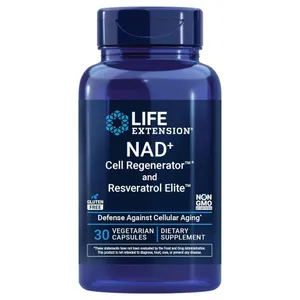 Life Extension NAD+ Cell Regenerator and Resveratrol Elite - 30 Veggie Caps