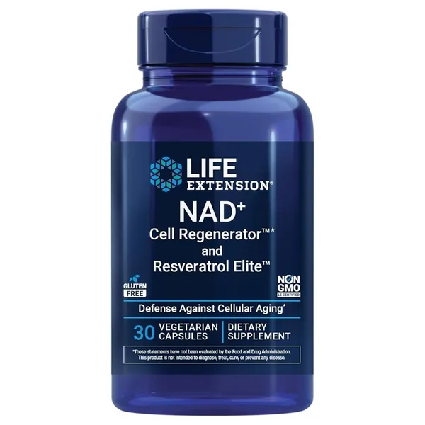 Life Extension, NAD+ Cell Regenerator and Resveratrol Elite, 30 Vegetarian Capsules