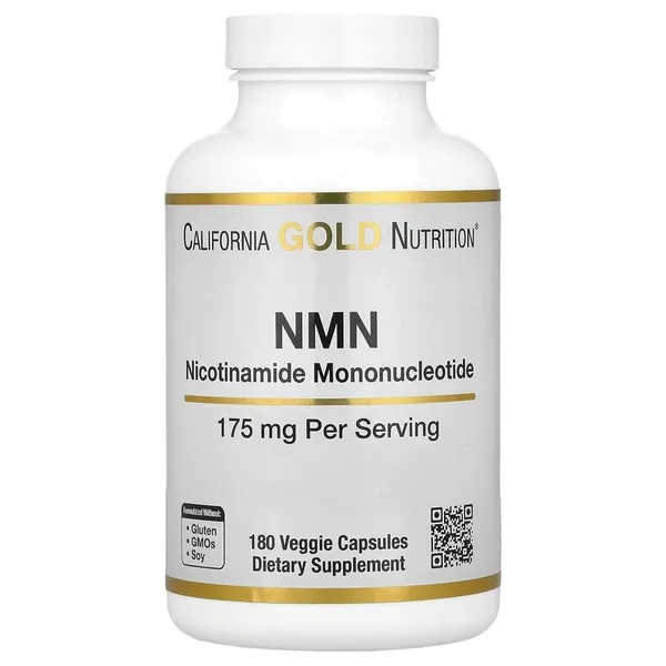 California Gold Nutrition, NMN, 175 mg, 180 Veggie Capsules