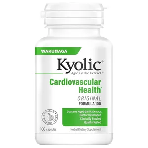 Kyolic, Aged Garlic Extract, Cardiovascular Health, Original Formula 100, 100 Capsules (300 mg per Capsule)